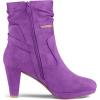 imageAllegra K Womens Ankle Zip Platform High Heel Mid Calf BootsPurple