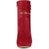 imageAllegra K Womens Ankle Zip Platform High Heel Mid Calf BootsRed