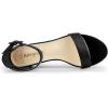 imageAllegra K Womens Block Low Heels Ankle Strap SandalsBlack
