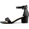 imageAllegra K Womens Block Low Heels Ankle Strap SandalsBlack