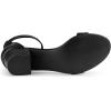 imageAllegra K Womens Block Low Heels Ankle Strap SandalsBlack