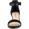 imageAllegra K Womens Block Low Heels Ankle Strap SandalsBlack