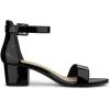 imageAllegra K Womens Block Low Heels Ankle Strap SandalsBlack Patent