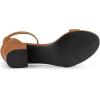imageAllegra K Womens Block Low Heels Ankle Strap SandalsBrown