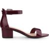 imageAllegra K Womens Block Low Heels Ankle Strap SandalsBurgundy