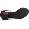 imageAllegra K Womens Block Low Heels Ankle Strap SandalsBurgundy