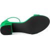 imageAllegra K Womens Block Low Heels Ankle Strap SandalsGrass Green