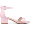 imageAllegra K Womens Block Low Heels Ankle Strap SandalsPink