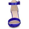 imageAllegra K Womens Block Low Heels Ankle Strap SandalsRoyal Blue