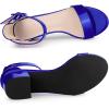 imageAllegra K Womens Block Low Heels Ankle Strap SandalsRoyal Blue