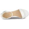 imageAllegra K Womens Block Low Heels Ankle Strap SandalsWhite