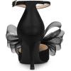 imageAllegra K Womens Bow Tie Ankle Strap Stiletto High Heels PumpsBlack