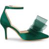 imageAllegra K Womens Bow Tie Ankle Strap Stiletto High Heels PumpsGreen