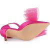 imageAllegra K Womens Bow Tie Ankle Strap Stiletto High Heels PumpsHot Pink