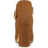 imageAllegra K Womens Buckle Side Zip Chunky Heels Ankle BootsBrown