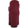 imageAllegra K Womens Buckle Side Zip Chunky Heels Ankle BootsBurgundy