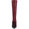 imageAllegra K Womens Chunky Heel Round Toe Platform Knee High BootsBurgundy