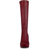 imageAllegra K Womens Chunky Heel Round Toe Platform Knee High BootsBurgundy