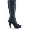 imageAllegra K Womens Chunky Heel Round Toe Platform Knee High BootsNavy Blue