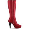 imageAllegra K Womens Chunky Heel Round Toe Platform Knee High BootsRed