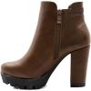 imageAllegra K Womens Chunky High Heel Platform Ankle BootsBrown