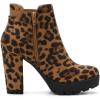 imageAllegra K Womens Chunky High Heel Platform Ankle BootsLeopard
