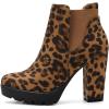 imageAllegra K Womens Chunky High Heel Platform Ankle BootsLeopard