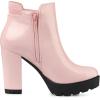 imageAllegra K Womens Chunky High Heel Platform Ankle BootsPink
