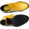 imageAllegra K Womens Chunky High Heel Platform Ankle BootsYellow