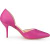 imageAllegra K Womens Closed Pointed Toe Slip on Stiletto High Heel Dress Pump ShoesHot Pink