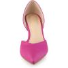 imageAllegra K Womens Closed Pointed Toe Slip on Stiletto High Heel Dress Pump ShoesHot Pink