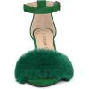 imageAllegra K Womens Faux Fur Ankle Strap Block Heels SandalsGreen