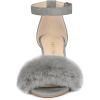 imageAllegra K Womens Faux Fur Ankle Strap Block Heels SandalsGrey