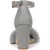 imageAllegra K Womens Faux Fur Ankle Strap Block Heels SandalsGrey