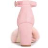 imageAllegra K Womens Faux Fur Ankle Strap Block Heels SandalsPink