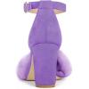 imageAllegra K Womens Faux Fur Ankle Strap Block Heels SandalsPurple