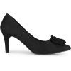 imageAllegra K Womens Flower Closed Pointed Toe Stiletto Heels Shoes PumpsBlack