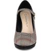 imageAllegra K Womens Houndstooth Platform Stiletto Heels Mary Janes PumpsBrown