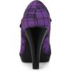 imageAllegra K Womens Houndstooth Platform Stiletto Heels Mary Janes PumpsPurple