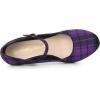 imageAllegra K Womens Houndstooth Platform Stiletto Heels Mary Janes PumpsPurple