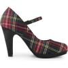 imageAllegra K Womens Houndstooth Platform Stiletto Heels Mary Janes PumpsRed Green