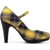 imageAllegra K Womens Houndstooth Platform Stiletto Heels Mary Janes PumpsYellow