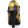 imageAllegra K Womens Houndstooth Platform Stiletto Heels Mary Janes PumpsYellow