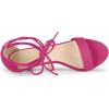 imageAllegra K Womens Kitten Heel Lace Up Open Toe SandalsHot Pink