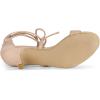 imageAllegra K Womens Kitten Heel Lace Up Open Toe SandalsNude