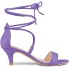 imageAllegra K Womens Kitten Heel Lace Up Open Toe SandalsPurple