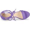 imageAllegra K Womens Kitten Heel Lace Up Open Toe SandalsPurple
