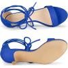 imageAllegra K Womens Kitten Heel Lace Up Open Toe SandalsRoyal Blue