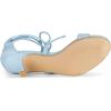imageAllegra K Womens Kitten Heel Lace Up Open Toe SandalsSky Blue