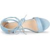 imageAllegra K Womens Kitten Heel Lace Up Open Toe SandalsSky Blue